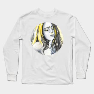 Divine Feminine Portrait ( Inktober 2 ) Long Sleeve T-Shirt